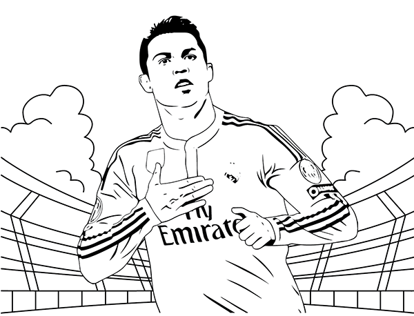 Tranh tô màu Ronaldo 5