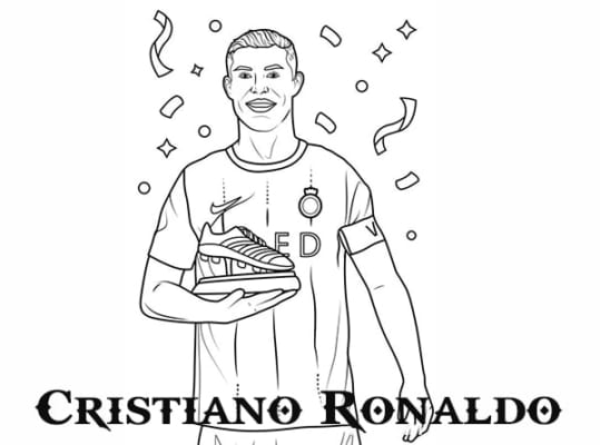 Tranh tô màu Ronaldo 8