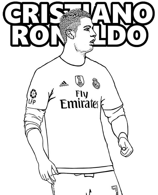 Tranh tô màu Ronaldo 9