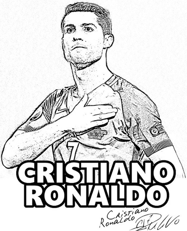 Tranh tô màu Ronaldo