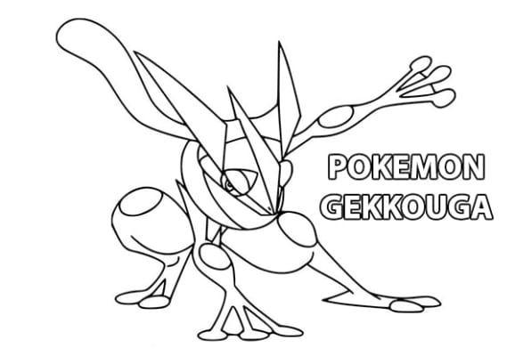 Tranh tô màu Pokemon Gekkouga 16