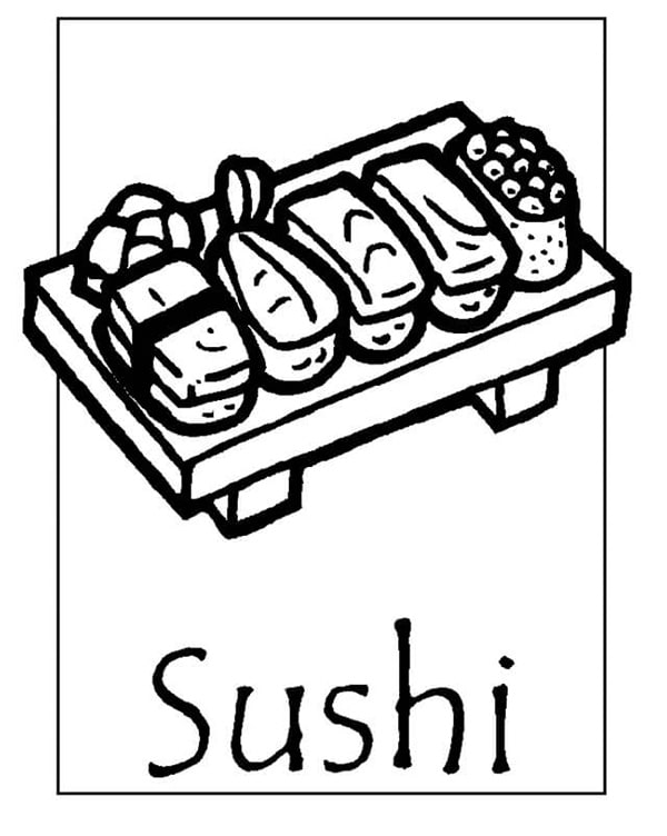 Tranh tô màu Sushi 13